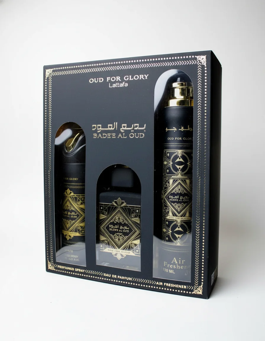 Estuche Lattafa Oud For Glory Edp Hombre 3Pz