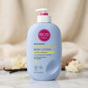 EOS Shea Better 24H Moisture – Loción Corporal Vainilla Cachemira.