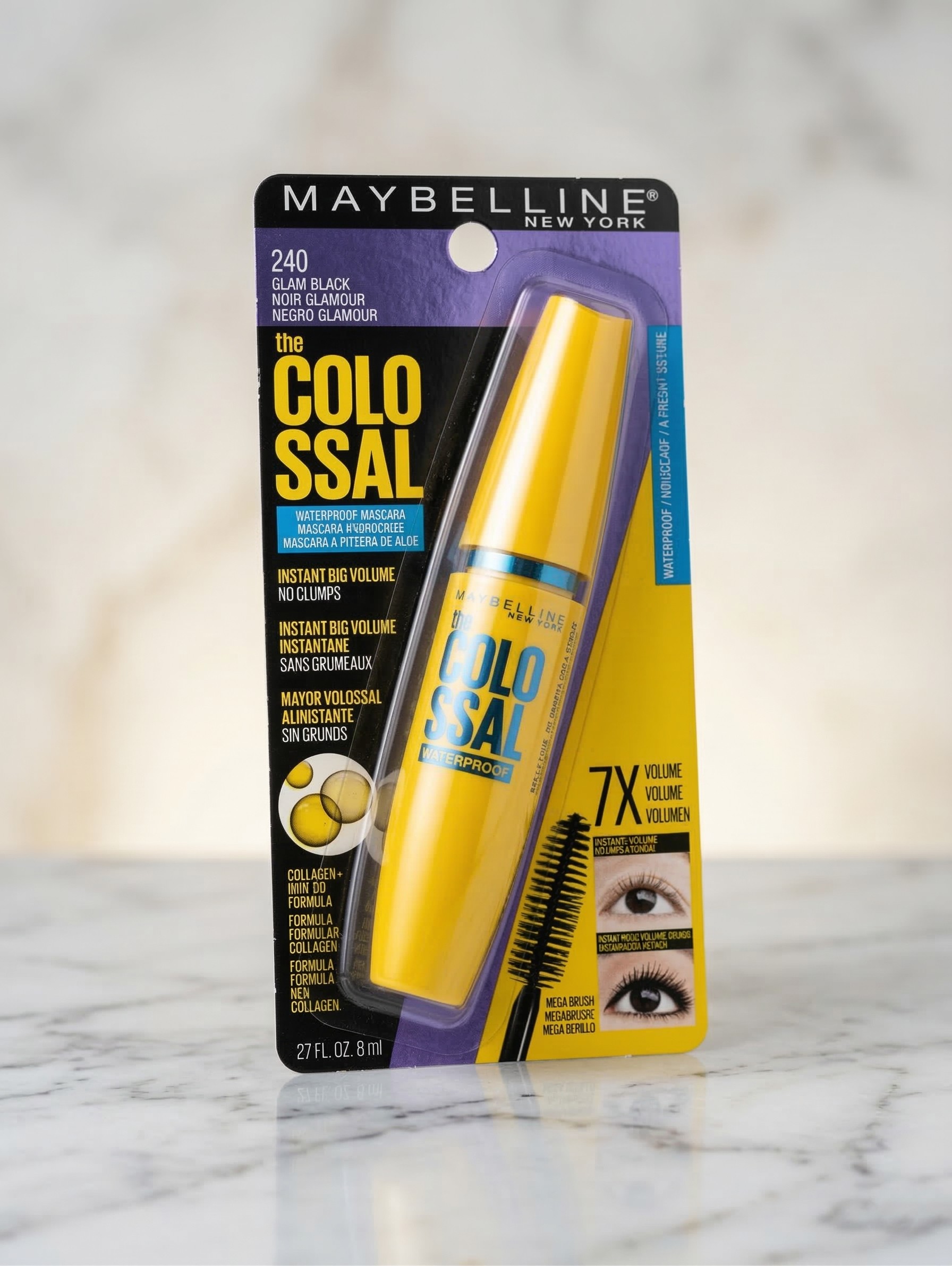 Maybelline The Colossal Waterproof – Máscara de Pestañas Volumen 7X.