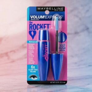 Maybelline Volum’ Express The Rocket Waterproof – Máscara de Pestañas Volumen Impactante.