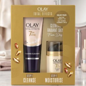 Olay Total Effects 7 en 1 – Rutina Básica para una Piel Limpia, Hidratada y Radiante.