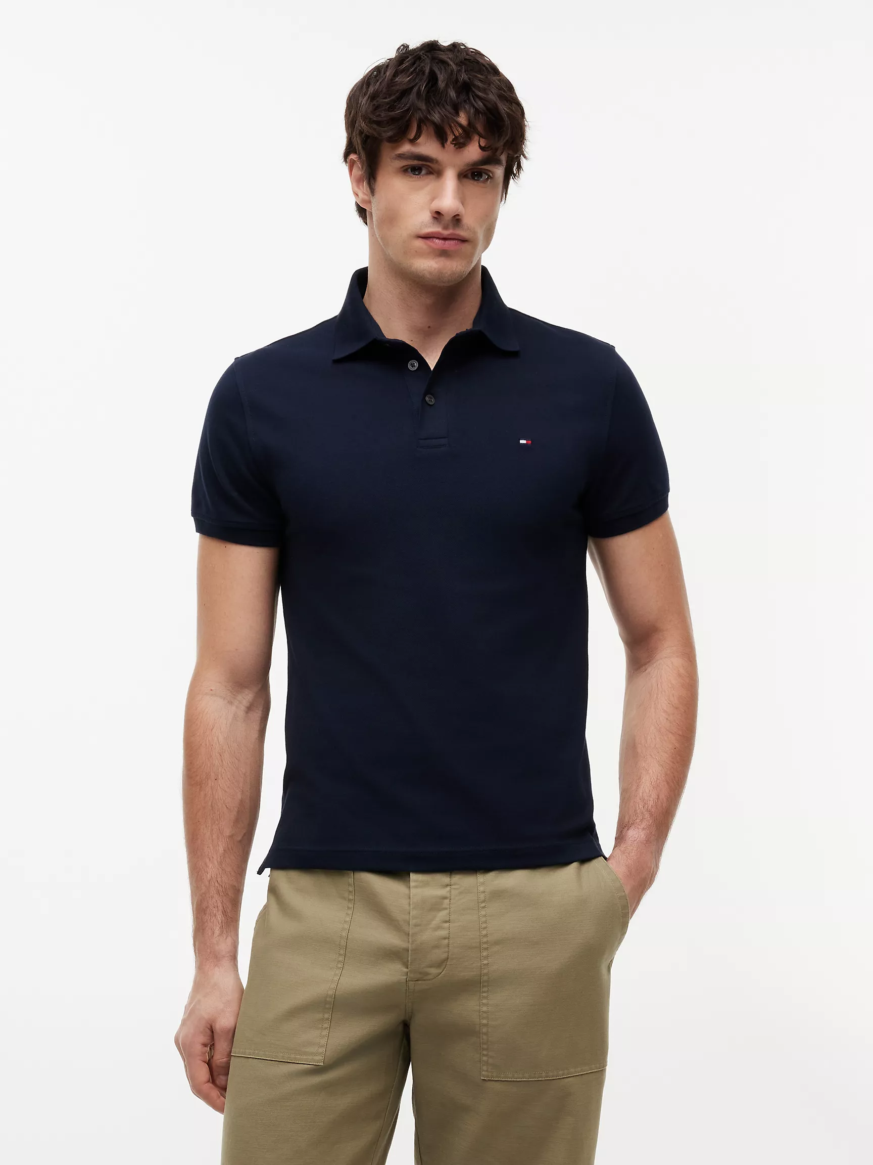 Slim Fit Stretch Polo de piqué.