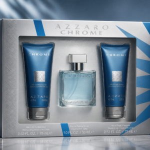 Estuche Azzaro Chrome Hombre EDT 3Pz Perfume