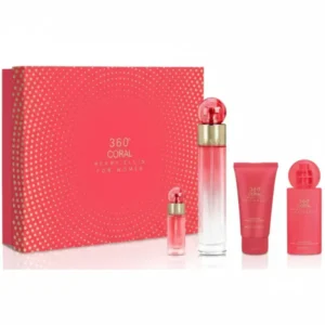 Estuche Perry Ellis 360 Coral Mujer EDP 4PZ Gel y Crema