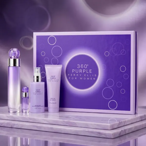 Estuche Perry Ellis 360 Purple Mujer EDP 4PZ Perfume